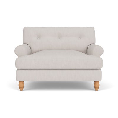 Love Seat - Soft White - Luxury Italian Linen