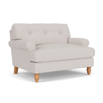 Love Seat - Soft White - Luxury Italian Linen