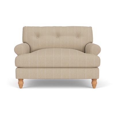 Love Seat - Natural - Compton Stripe