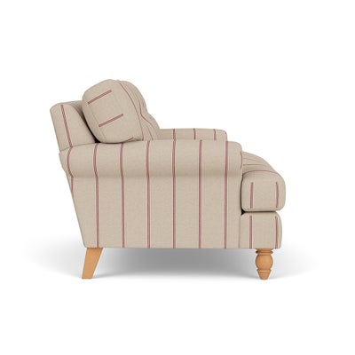 Love Seat - Raspberry - Compton Stripe
