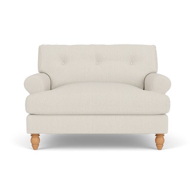 Love Seat - Natural - Broadway Stripe