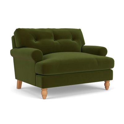 Love Seat - Forest Green - Matt Velvet