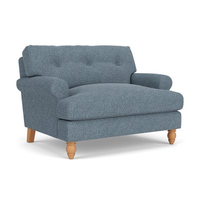 Love Seat - Mid Blue - Aquaclean Oxford