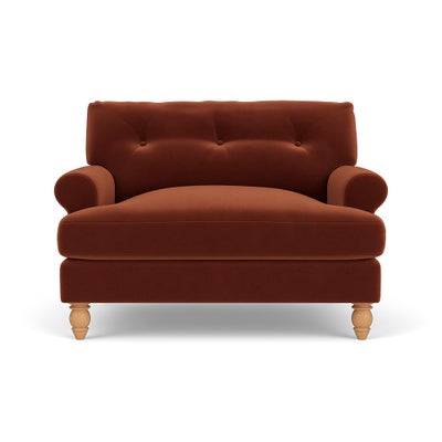 Love Seat - Brick - Matt Velvet