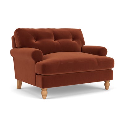 Love Seat - Brick - Matt Velvet