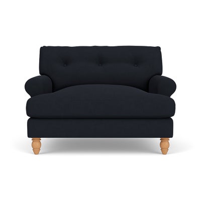 Love Seat - Ink - House Linen Mix