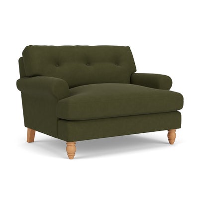 Love Seat - Forest Green - House Linen Mix