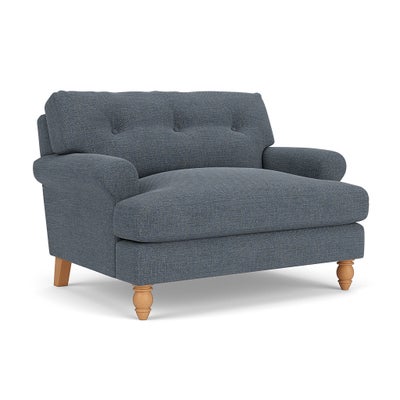 Love Seat - Indigo - Rustic Weave