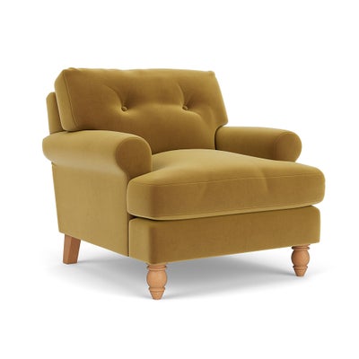 Armchair - Mustard - Matt Velvet