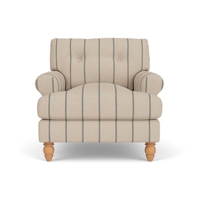 Armchair - Charcoal - Compton Stripe