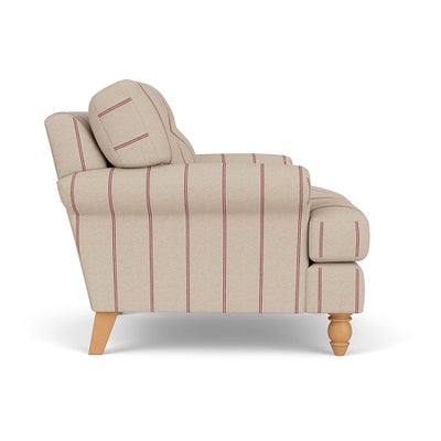 Armchair - Raspberry - Compton Stripe