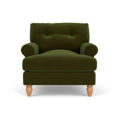 Armchair - Forest Green - Matt Velvet