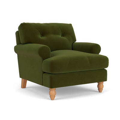 Armchair - Forest Green - Matt Velvet
