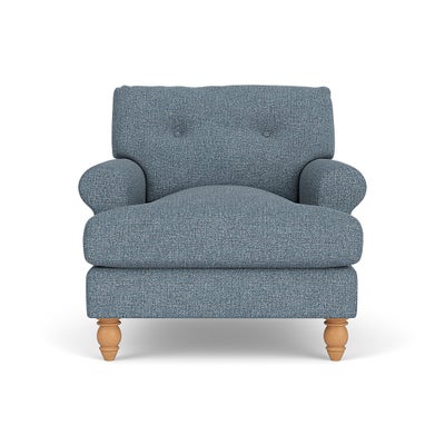 Armchair - Mid Blue - Aquaclean Oxford