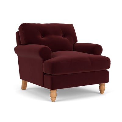 Armchair - Dark Rosehip - Matt Velvet