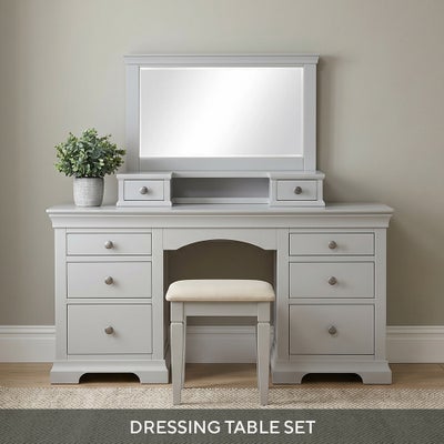 Dressing Table, Mirror and Stool Set