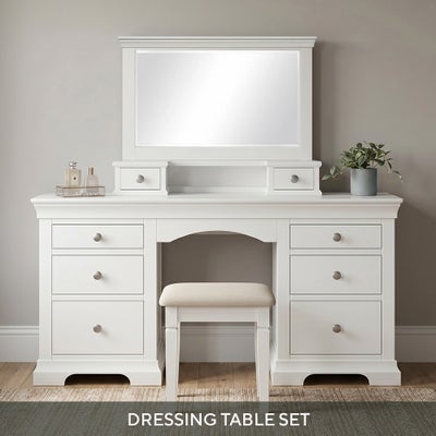 Dressing Table, Mirror and Stool Set