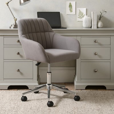 Arlebrook Office Chair - Grey Linen