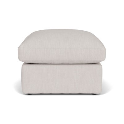 Foot Stool - Soft White - Luxury Italian Linen