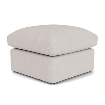 Foot Stool - Soft White - Luxury Italian Linen