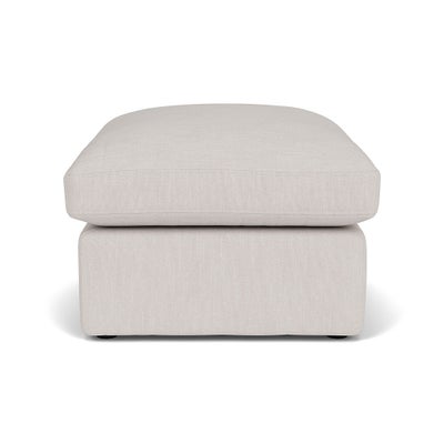 Foot Stool - Soft White - Luxury Italian Linen