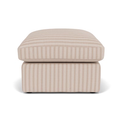 Foot Stool - Flax - Kingham Stripe