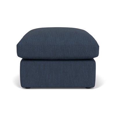Foot Stool - Indigo - Luxury Italian Linen