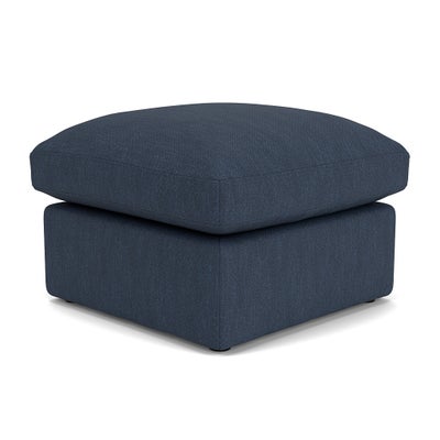 Foot Stool - Indigo - Luxury Italian Linen