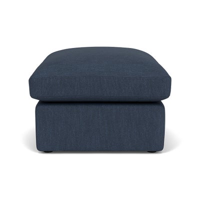 Foot Stool - Indigo - Luxury Italian Linen