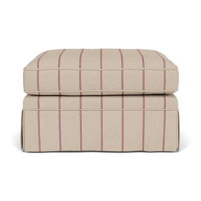 Foot Stool - Raspberry - Compton Stripe
