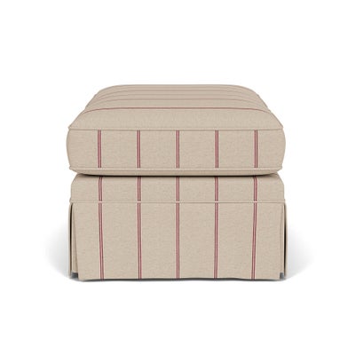 Foot Stool - Raspberry - Compton Stripe