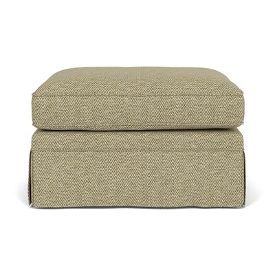 Foot Stool - Apple - Herringbone Weave