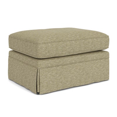 Foot Stool - Apple - Herringbone Weave