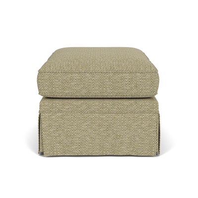Foot Stool - Apple - Herringbone Weave