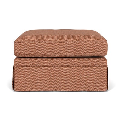 Foot Stool - Brick - Herringbone Weave
