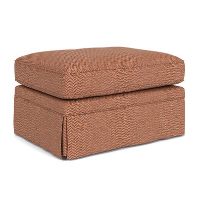 Foot Stool - Brick - Herringbone Weave