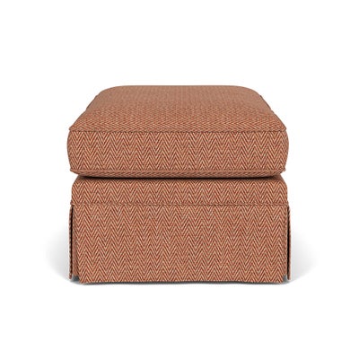 Foot Stool - Brick - Herringbone Weave