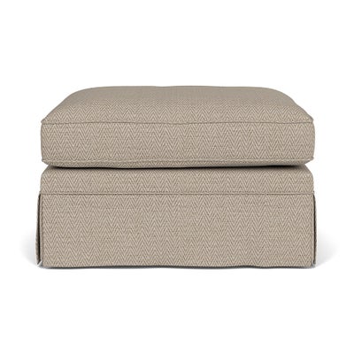 Foot Stool - Natural - Herringbone Weave