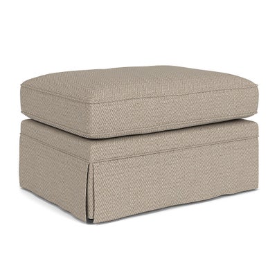 Foot Stool - Natural - Herringbone Weave