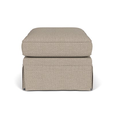 Foot Stool - Natural - Herringbone Weave