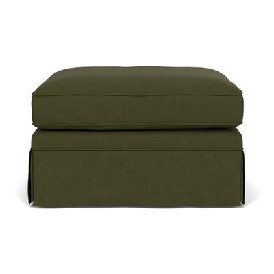 Foot Stool - Forest Green - House Linen Mix