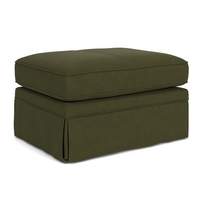 Foot Stool - Forest Green - House Linen Mix
