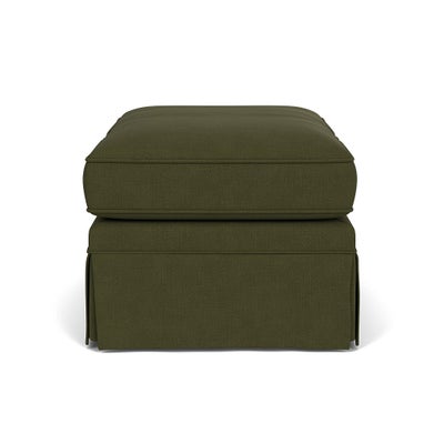 Foot Stool - Forest Green - House Linen Mix