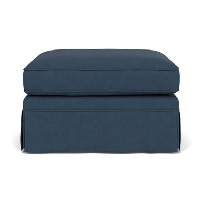 Foot Stool - Indigo - House Linen Mix