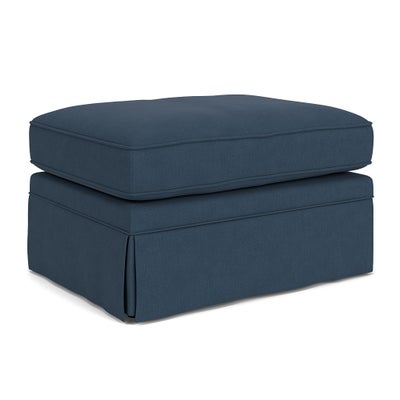Foot Stool - Indigo - House Linen Mix