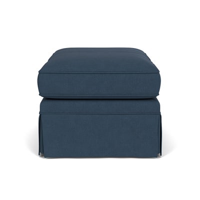 Foot Stool - Indigo - House Linen Mix
