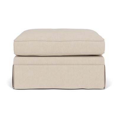 Foot Stool - Lily White - House Linen Mix