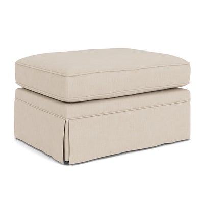 Foot Stool - Lily White - House Linen Mix