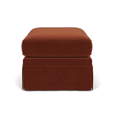 Foot Stool - Brick - Matt Velvet