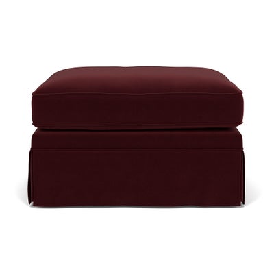 Foot Stool - Dark Rosehip - Matt Velvet